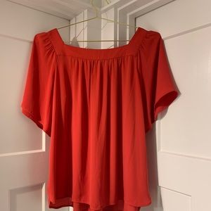 LOFT Rust color short sleeve blouse
